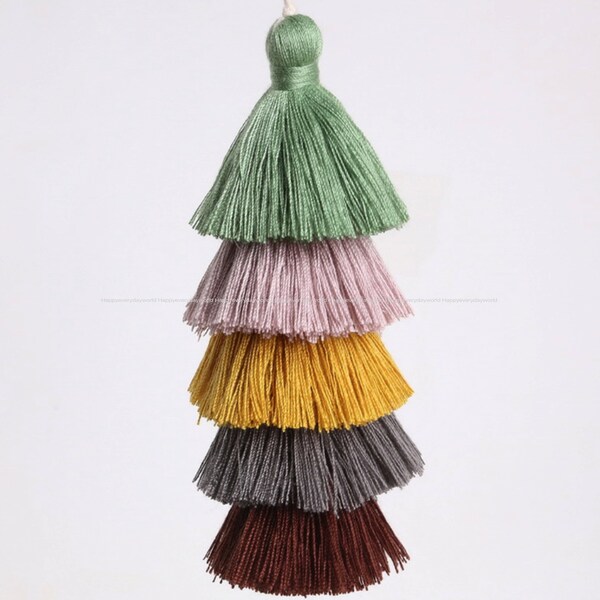 Long 125mm 5 layer Stack tassels Dresses Costumes hardcrafted Jewelry Earring making components Findings Wholesale Supplies ne538-4