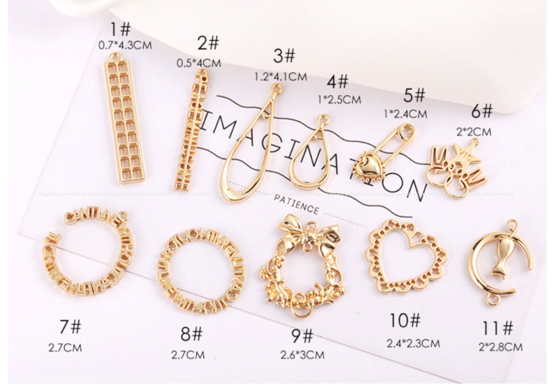 Amazing Gold Pendant Connector Gold Plated Charm DIY Jewelry Etsy