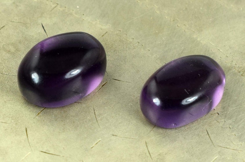Natural Purple Sapphire Round Loose Gemstone Pair 8 Ct /8 mm  AGI Certified