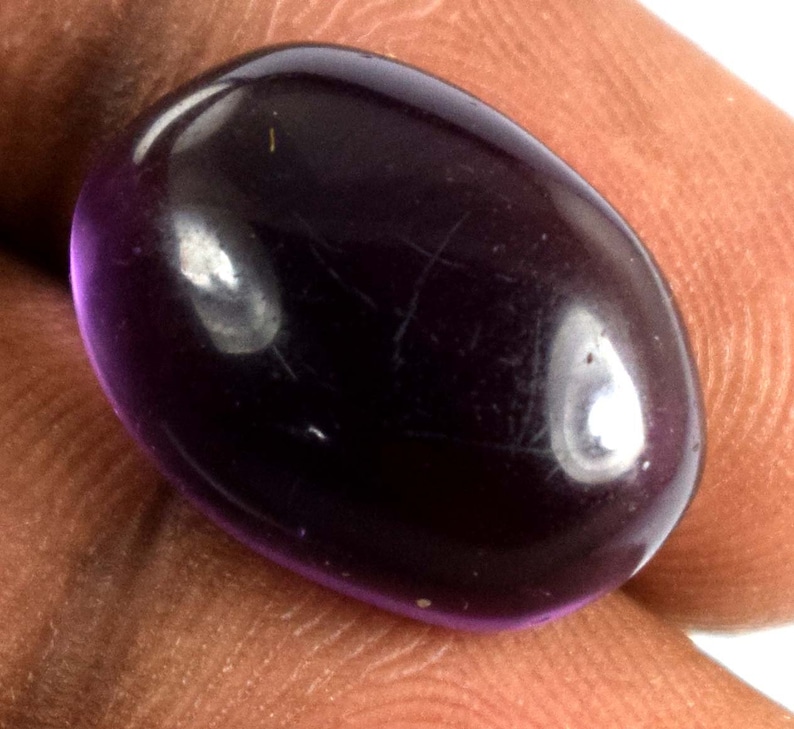 Ceylon Purple Sapphire Loose Gemstone 15.55 Ct Natural Oval Cabochon AGI Certified K3920