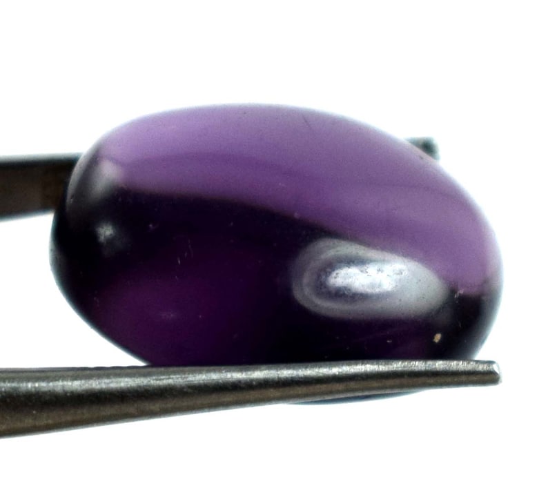 Ceylon Purple Sapphire Loose Gemstone 15.55 Ct Natural Oval Cabochon AGI Certified K3920