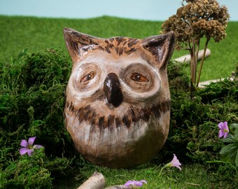 Owl paper mache