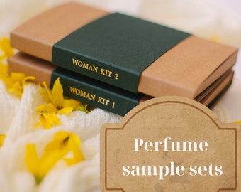 10 perfumes mini-set - Women perfumes - organic testers - craft perfume - perfume for travel - paraben free - perfume for present