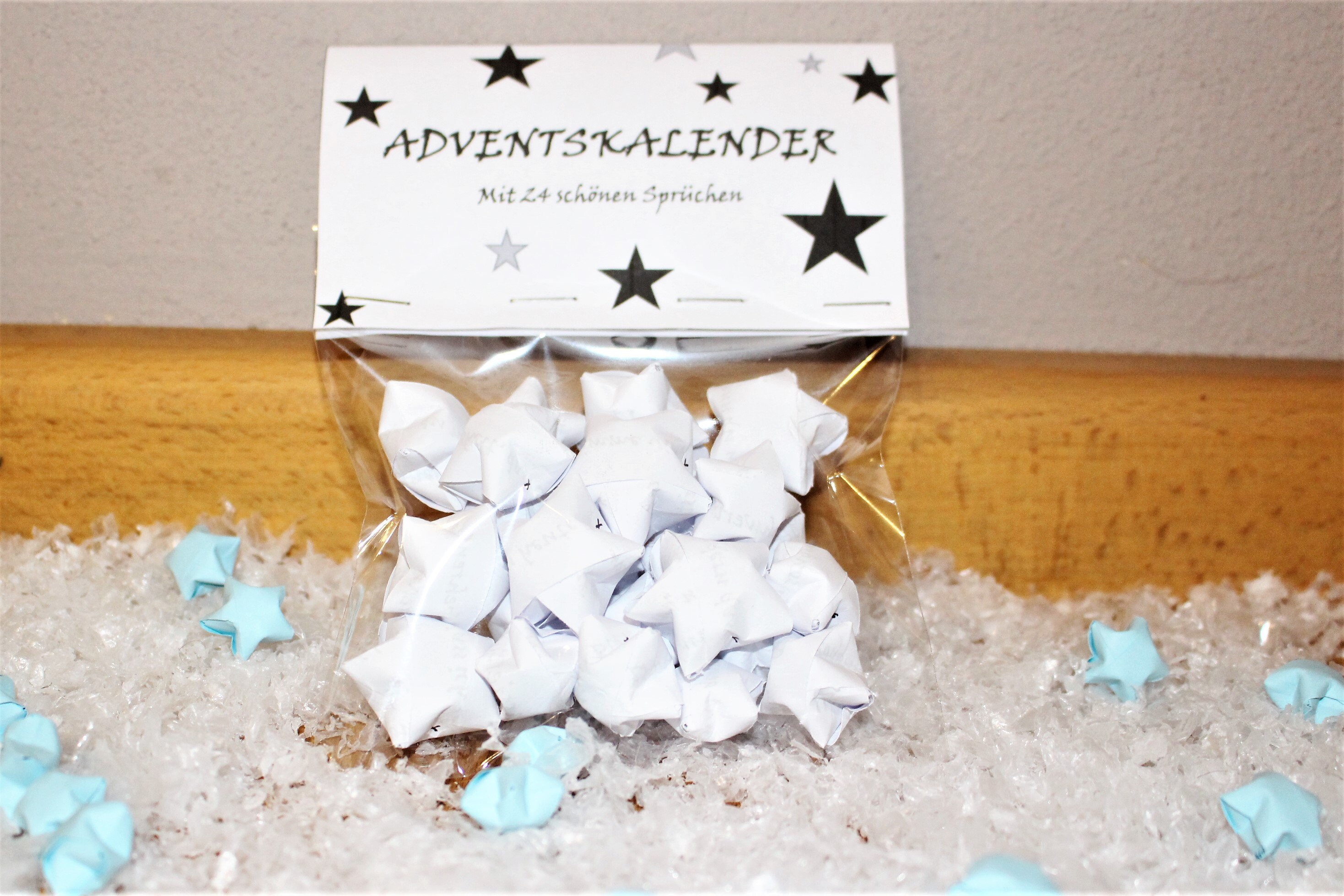 Advent Calendar With 24 Beautiful Sayingschristmassayingsstarsgift