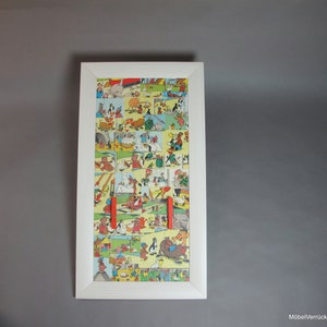 Large key board Petzi comic upcycling Petzi gift Petzi fan poster Petzi comic children&#39;s room picture with Petzi Petzifan gift bear