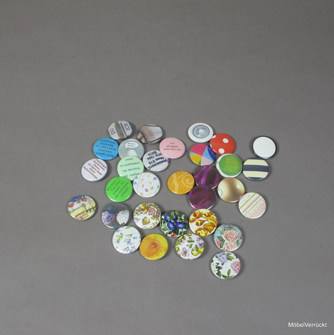 24 Buttons With Sayings, Patterns, Flowers Handmade Buttons for Advent ...
