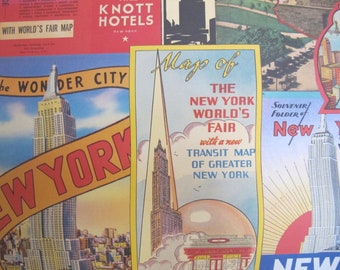 2 x Geschenkpapier New York Vintage Geschenkpapier Labels Vignetten New York Bastelpapier mit Vignetten Souvenir New York Bogen 50 x 70 cm