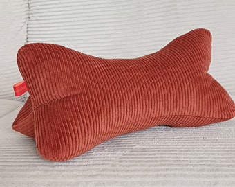 Reading bone / neck pillow corduroy dark orange