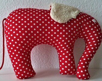 Game and neck pillow elephant red