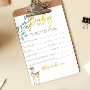Cartes de conseils pour les douches de bébé
