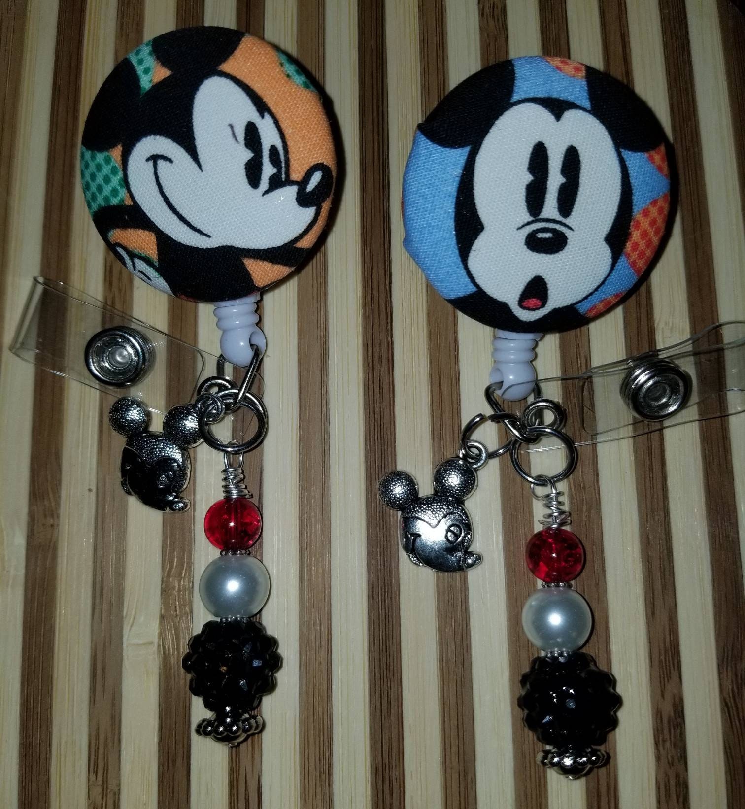 Disney's Mickey Mouse retractable badge reel with Etsy