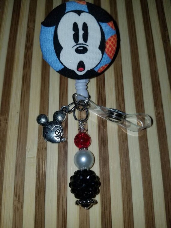 Disney's Mickey Mouse retractable badge reel with Etsy