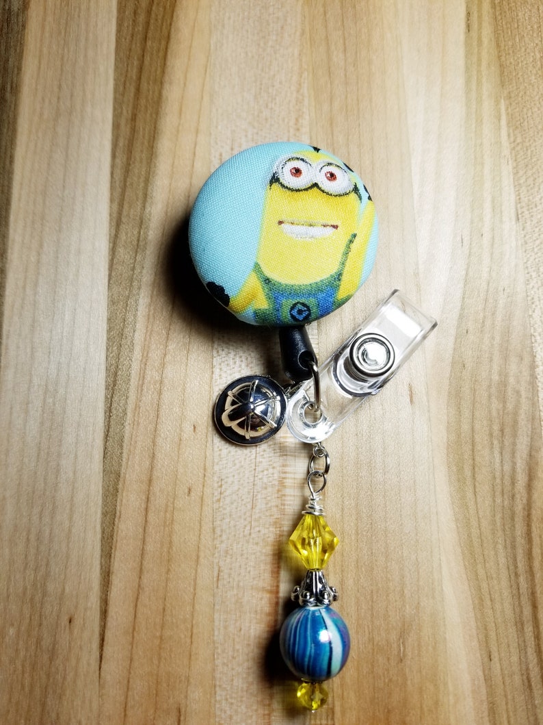 Despicable Me's Minions retractable badge reel with Etsy