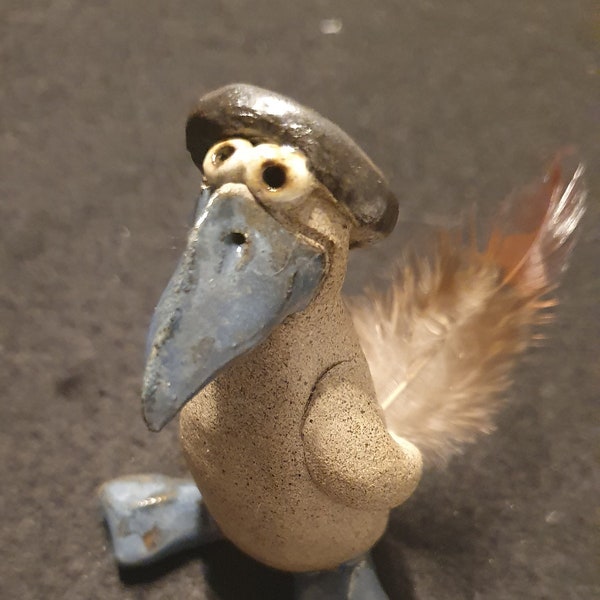 Lustiger Keramik  Vogel