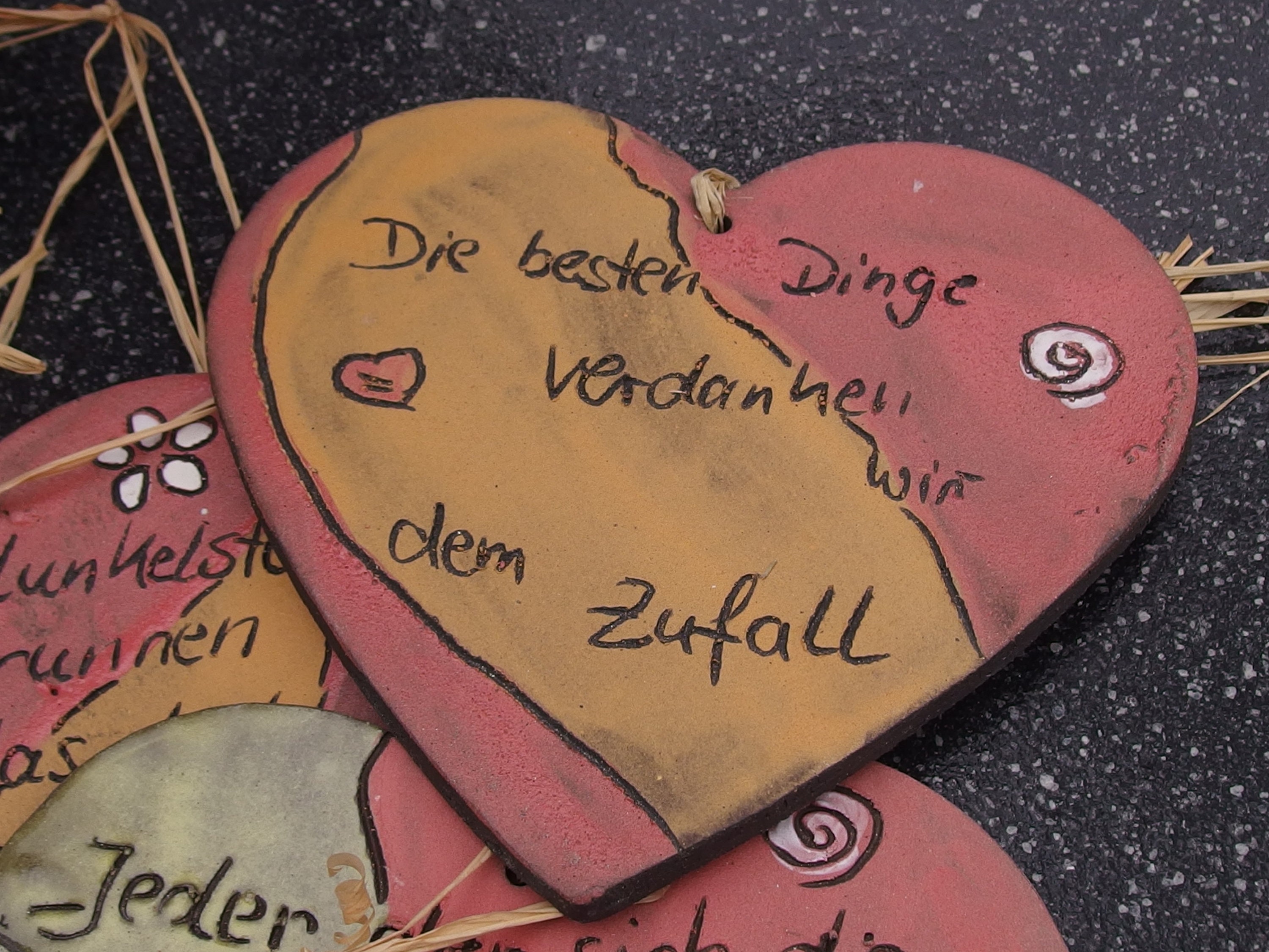 Keramik Herz mit Spruch Etsy.de