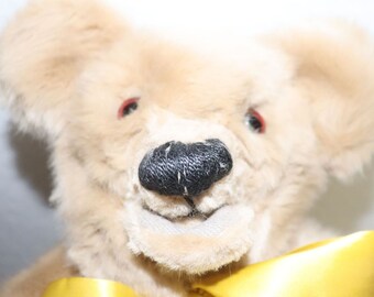 Sammler Duftkissen Zirbenbär "Felix" aus hochwertigem Kunstpelz - Teddybär mit Glasaugen und Schleife