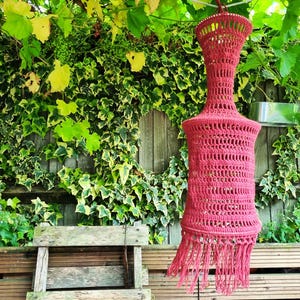 Crochet Pattern Boho Lamp Shade Wall Hanging Mesh PDF Pattern English Crochet Instructions Fishermans Lampion