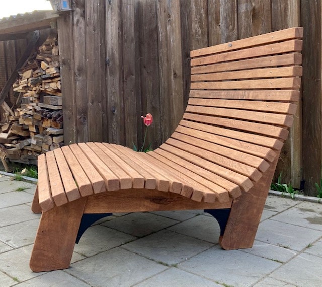 Wogenbank Wellenliege aus Eiche /// GREGORDESIGN Etsy