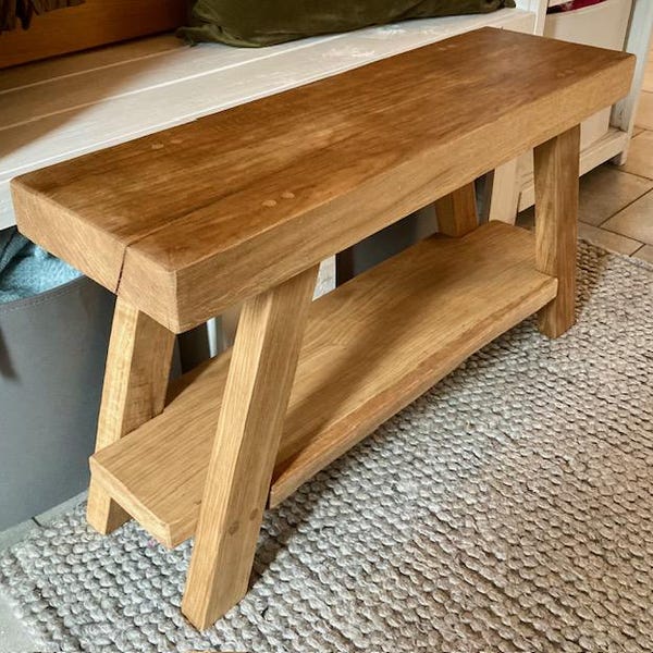 Oak hallway bench/shoe bench /// GREGOR-DESIGN