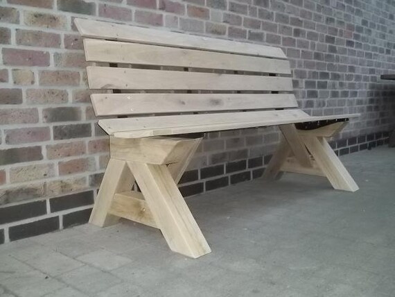 Oak Garden Bench No 01 Obgregor Design Etsy