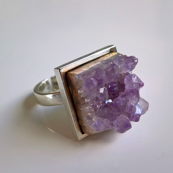 Ring Amethyst Druse Vintage