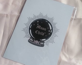 Moon Child Crystal Ball witchy art print