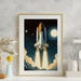 Space Shuttle Poster NASA Wall Art Print, Rocket Ship Art, Spacecraft ...