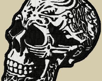 Skull tribal Aufbügler Gothic Emo Punk NEU