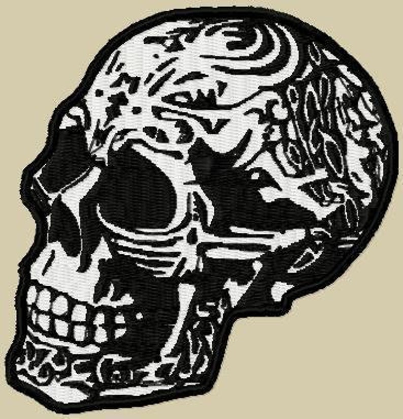 écusson skull tribal Gothic Emo Punk Rockabela image 1