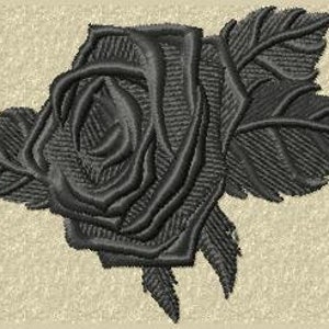 black ROSE gothic emo punk rockab. Iron-on patch image 3