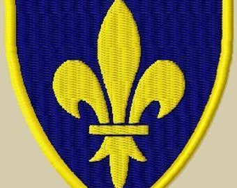2x coat of arms Fleur de Lys patch new