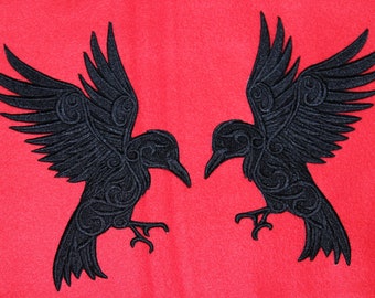 Raven Crow 1 Pair Patch Patch Gothic Ma New