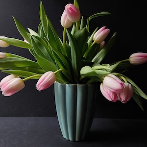 Vase ceramic turquoise