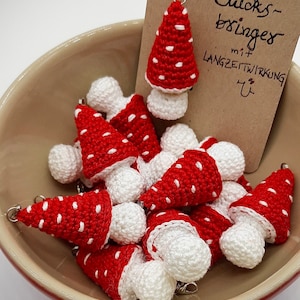 lucky mushroom, fly agaric, keychain
