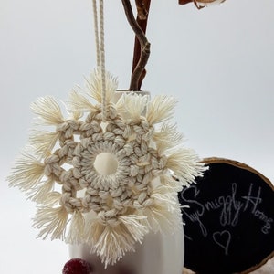 Macrame large snowflake, star, Christmas tree decoration