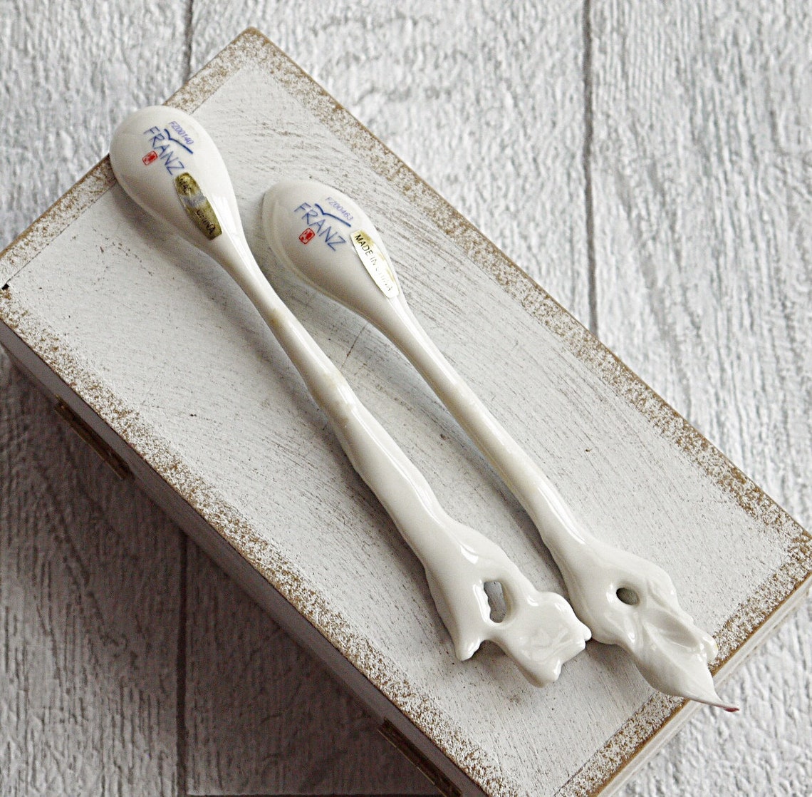 Two Franz Porcelain Collection Spoons. Etsy