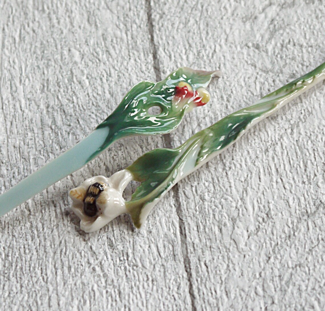 Two Franz Porcelain Collection Spoons. Etsy