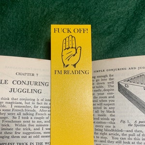 Fuck off i’m reading leather bookmark