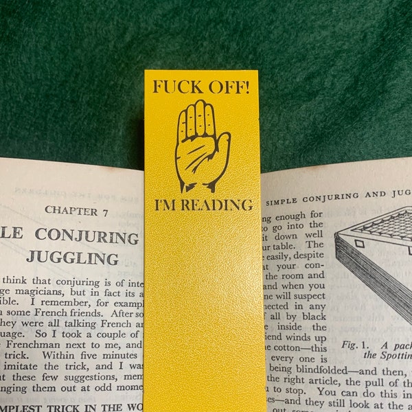 Fuck off i’m reading leather bookmark