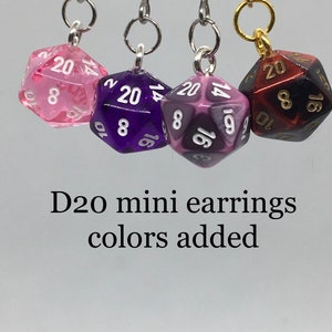 D20 mini earrings