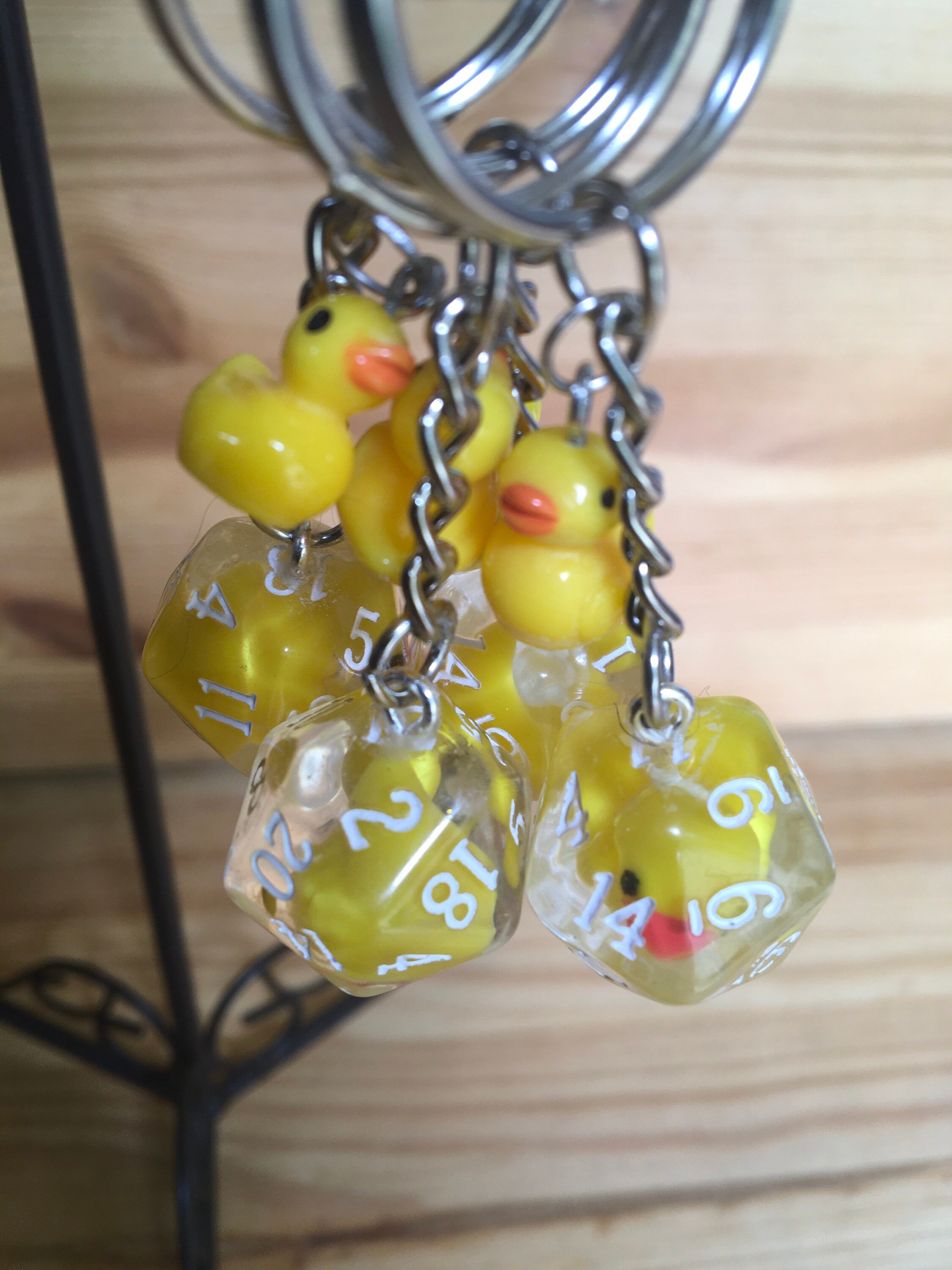 Duck dice with ducky keychain Etsy