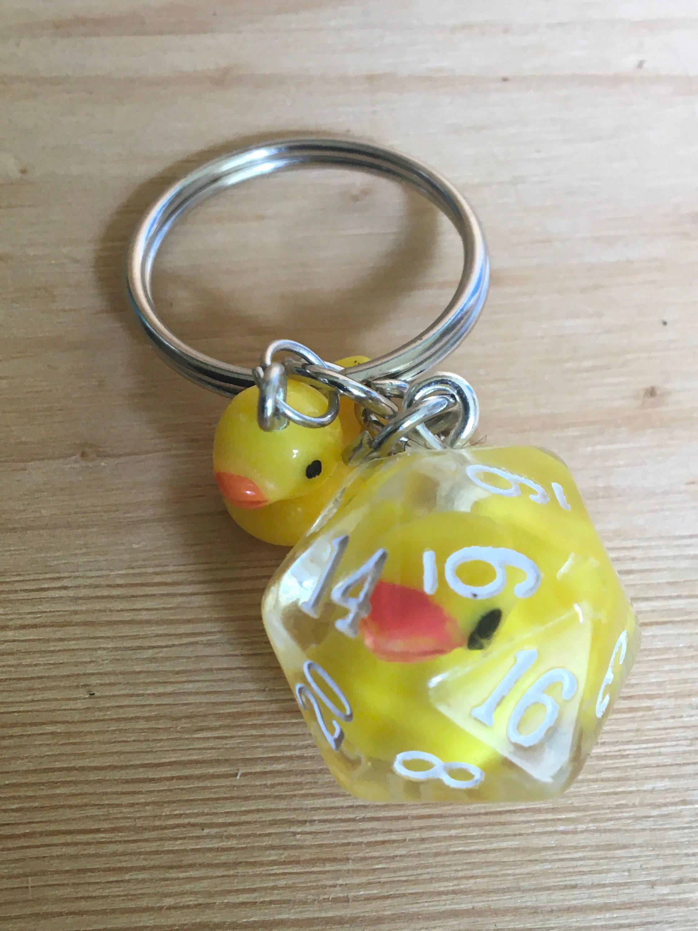 Duck dice with ducky keychain Etsy