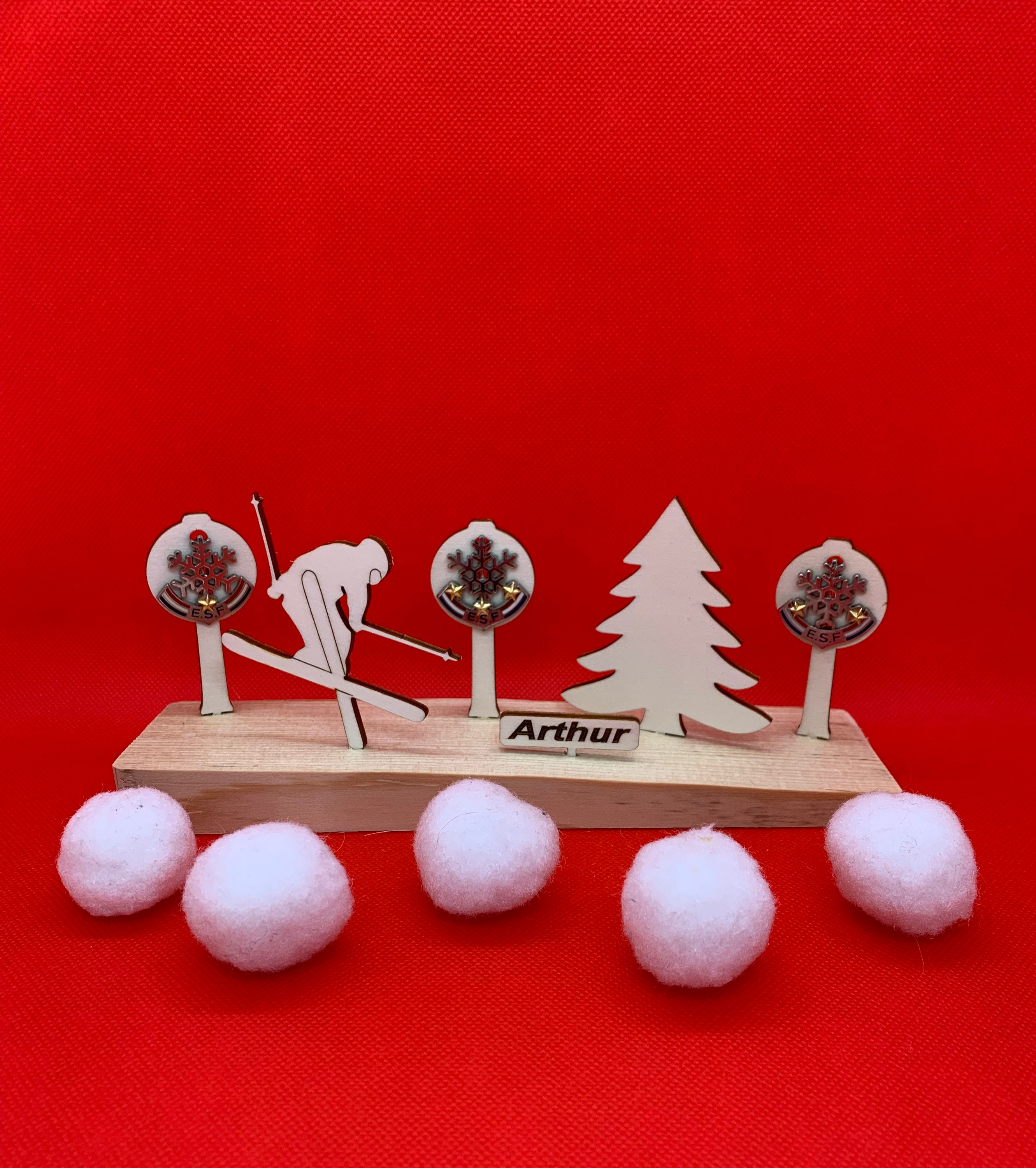 Support 3 Médailles Ski