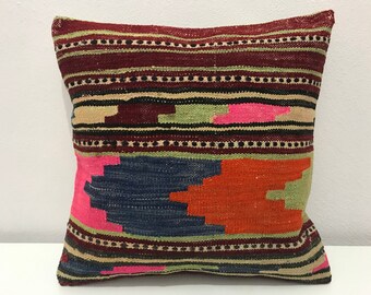 Decor kilim pillow cover,20x20inc,50x50cm,Anatolian pillow cover,kilim cushions cover,Decorative cushions,pillow cover decorative pillow