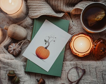 Postcard "pumpkin" - inspired by nature | nature | Postcards | Illustration | autumn | Pumpkins | Illustrated | Postcard | printed | pumpkin