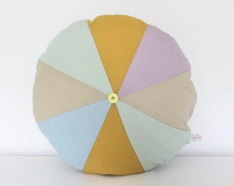 Rundes Patchwork Kissen