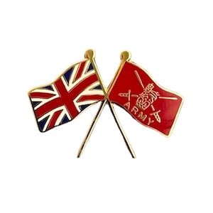 British Army crest crossed with Union Jack  pin badge