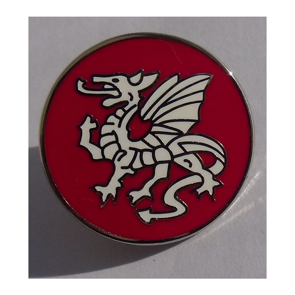 Saxon White Dragon Badge ronde pin badge