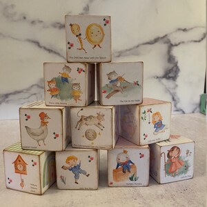Mother Goose, Bunnies, Farm Animals, Bible Verses and more! Custom Theme Baby Blocks **MADE TO ORDER**