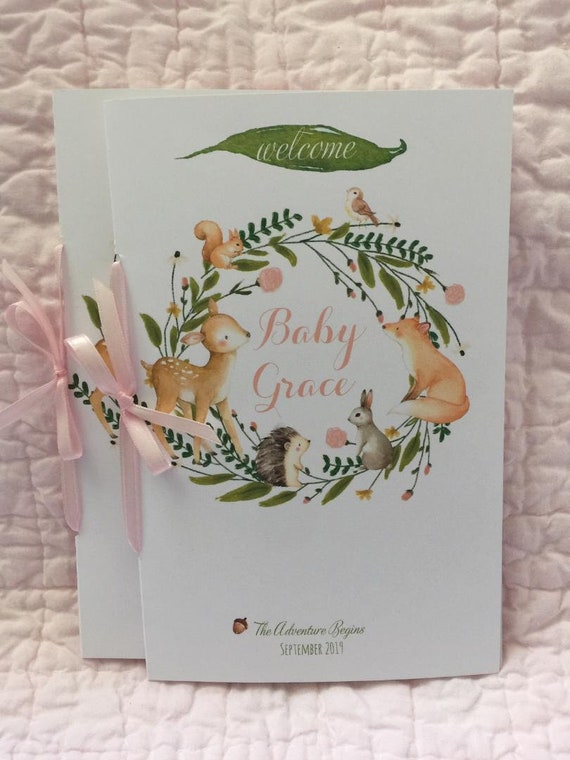 Woodland Theme Ii Custom Baby Shower Game Booklet Etsy